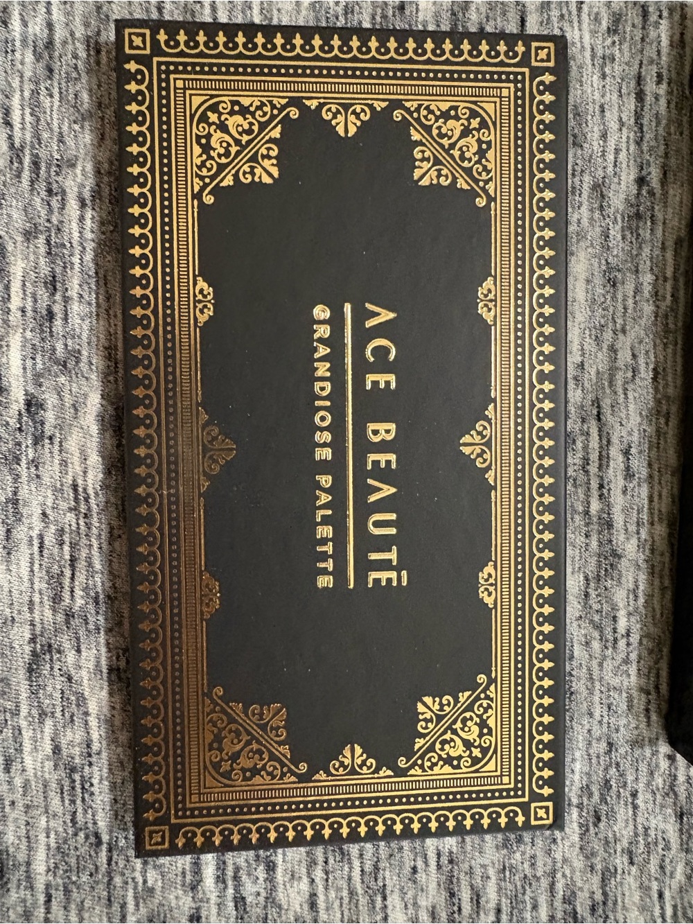Ace Beaute Black & Gold Ornate Eyeshadow Palette